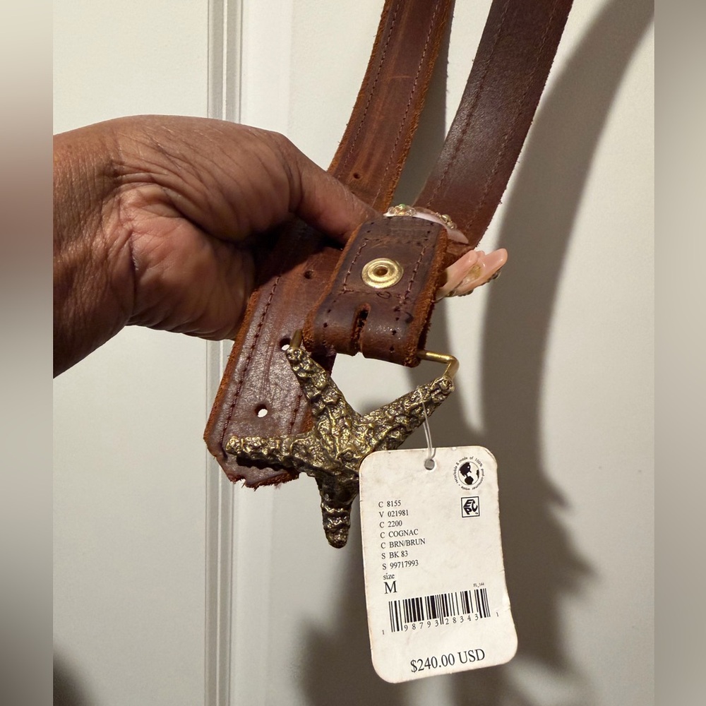 Free People Rich Brown Leather Belt
